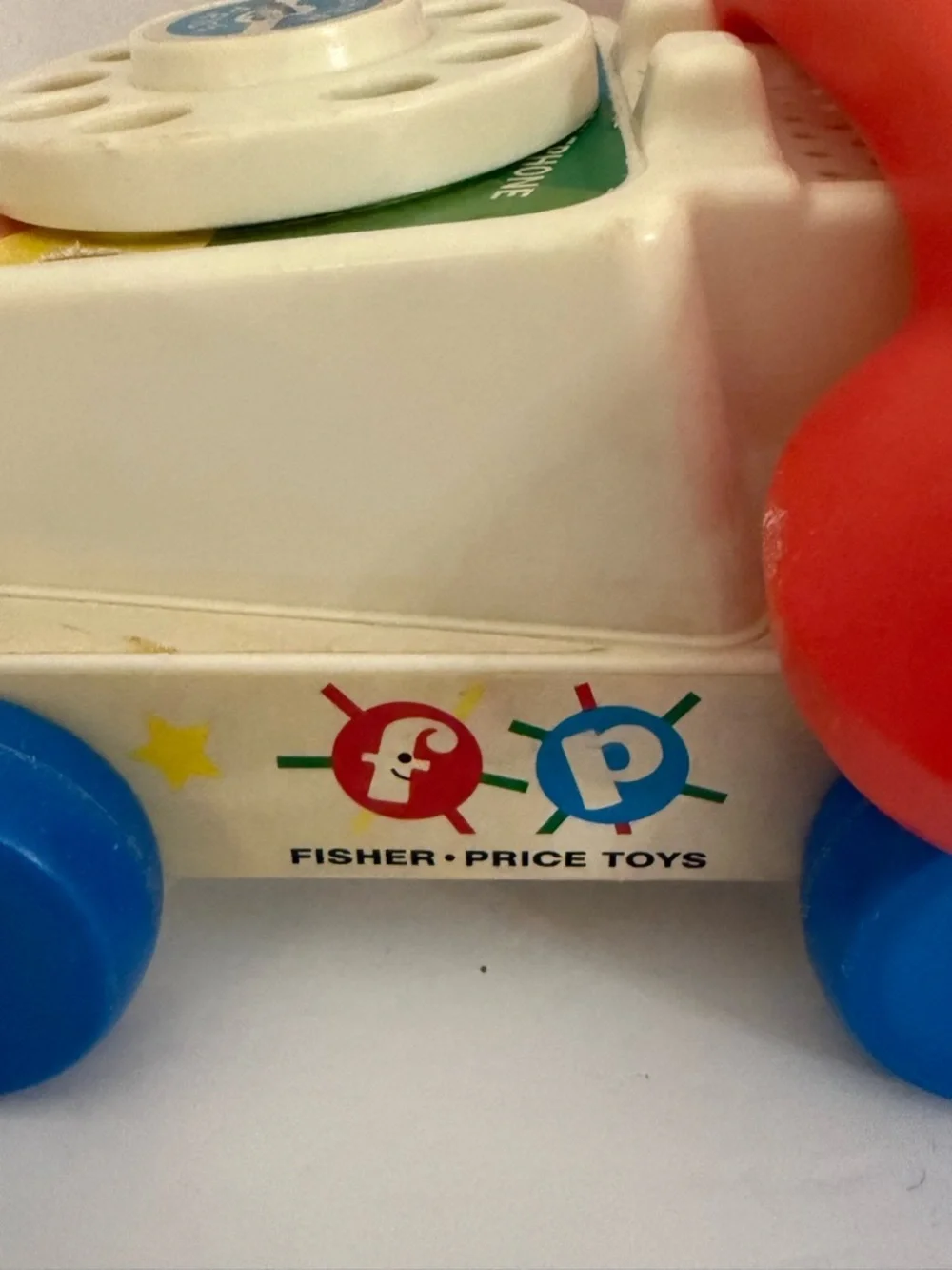 Fisher-Price Retro Pull-Along Rotary Phone Toy - Red, Blue, White, Yellow, Green